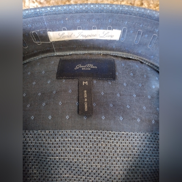 Good Man Brand Blue Men's Long Sleeve Button Down Shirt NWT - Picture 2 of 7